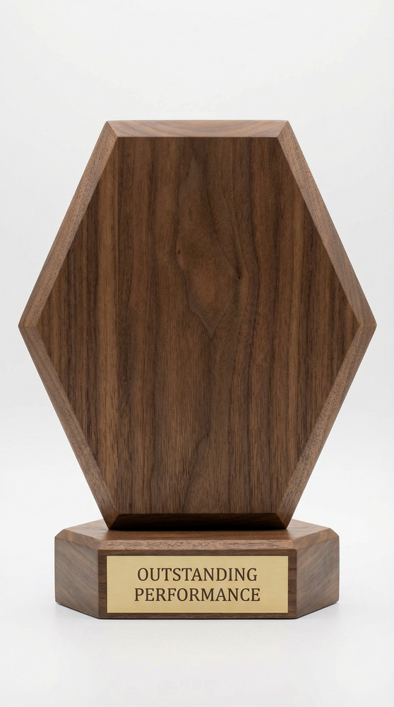 Faceted wood award example