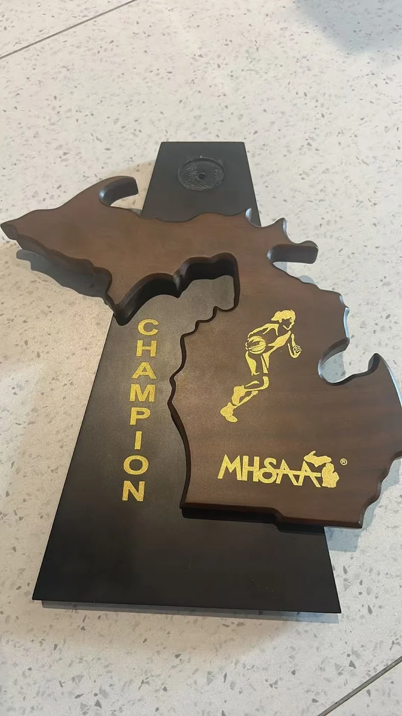 MHSAA championship trophy made by Yuesen