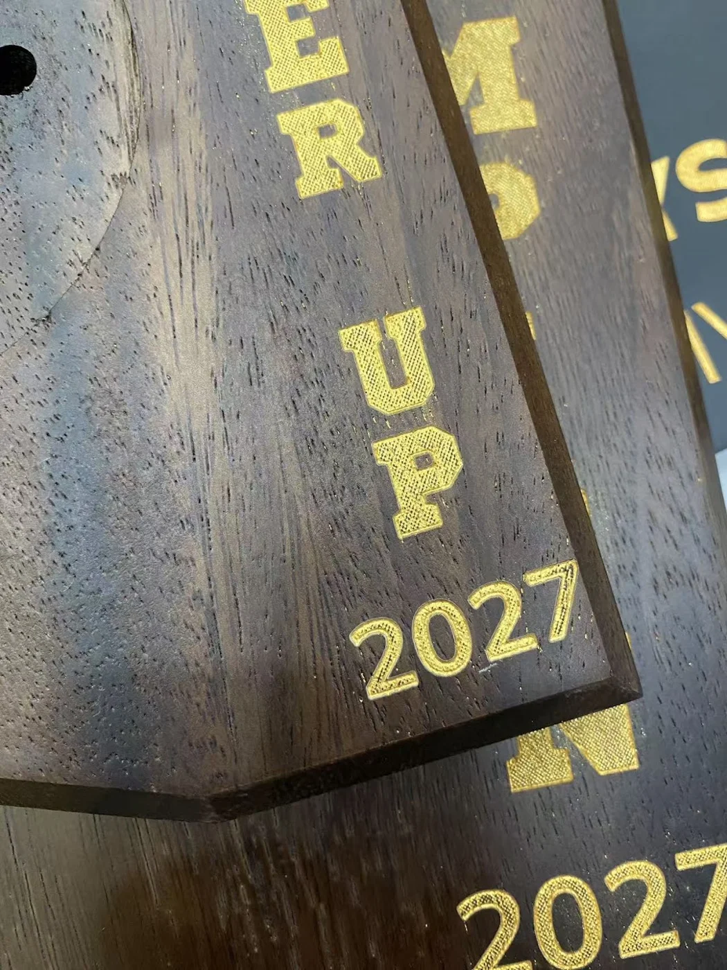 MHSAA project: lettering detail