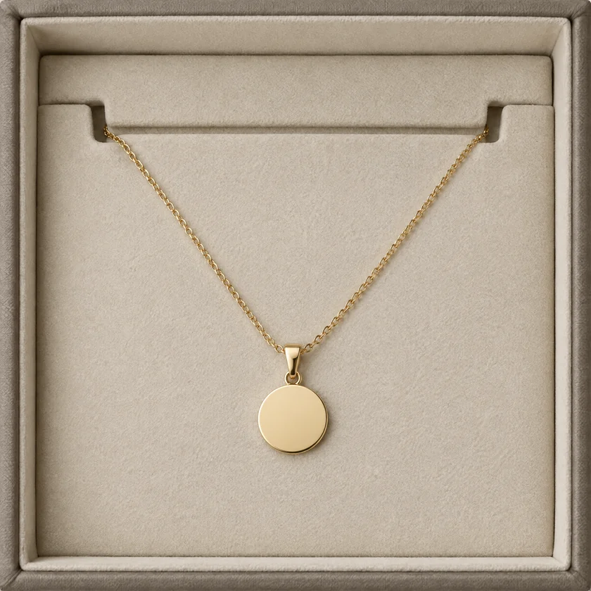 Microsuede necklace panel with a simple pendant channel