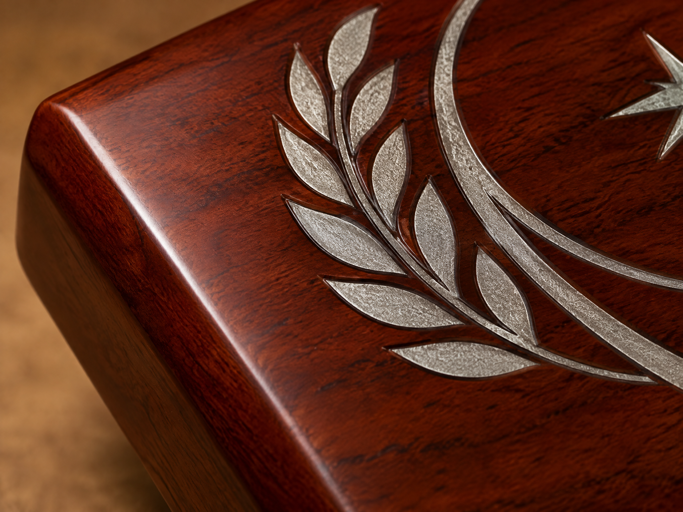 Silver Fill on a custom wood trophy