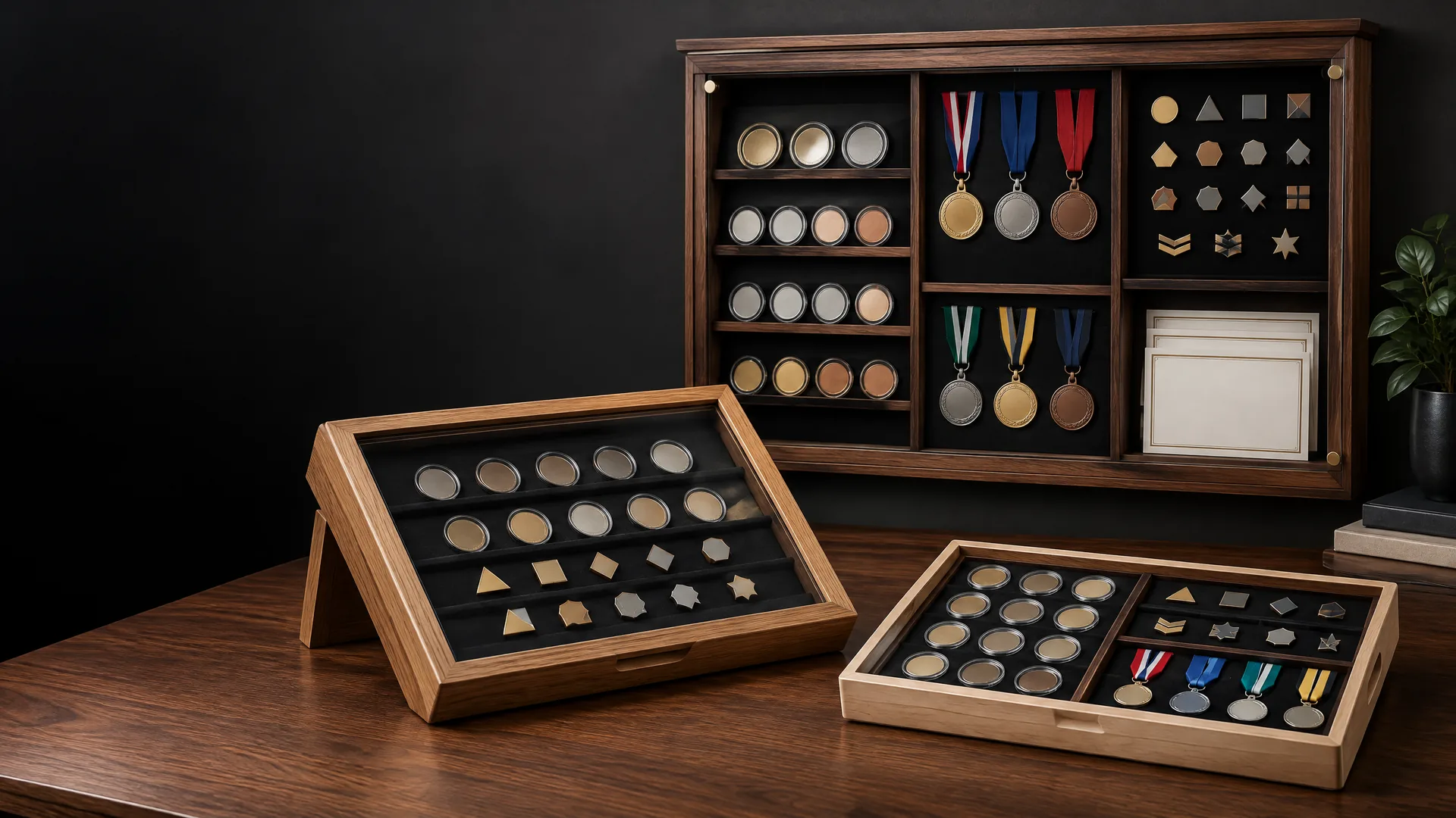 Unbranded mixed collection display cases