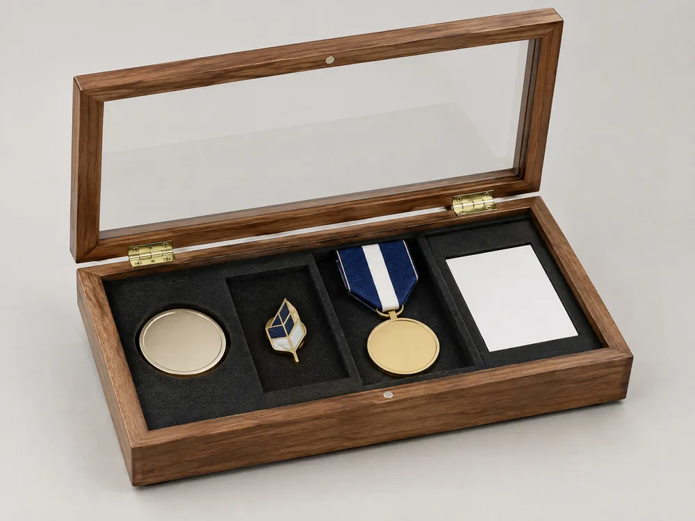 Unbranded mixed collection presentation box with separate zones