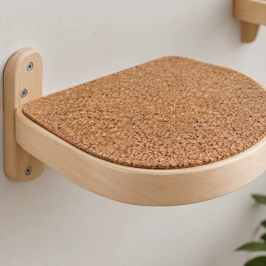 Unbranded cork traction pad fitted to a maple cat platform