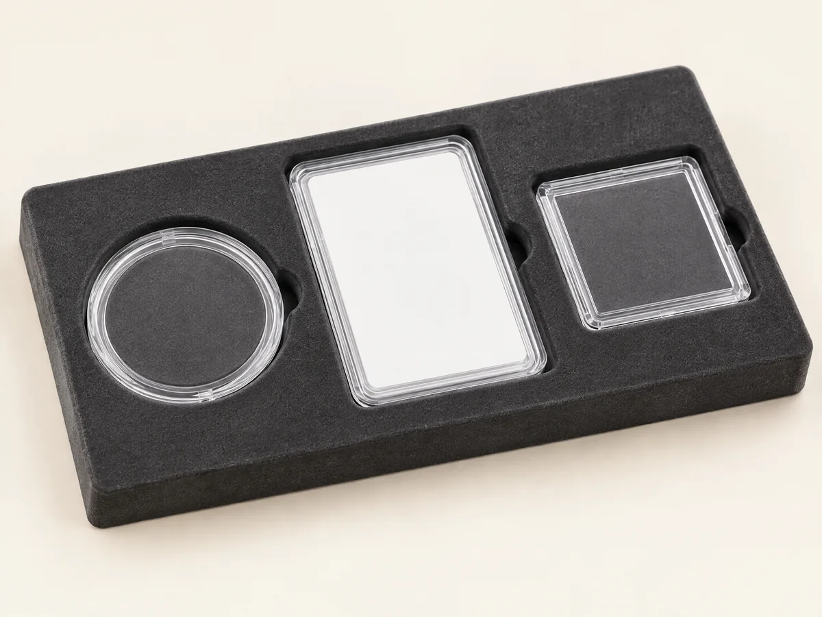 Protective insert with capsule, slab and square holder channels