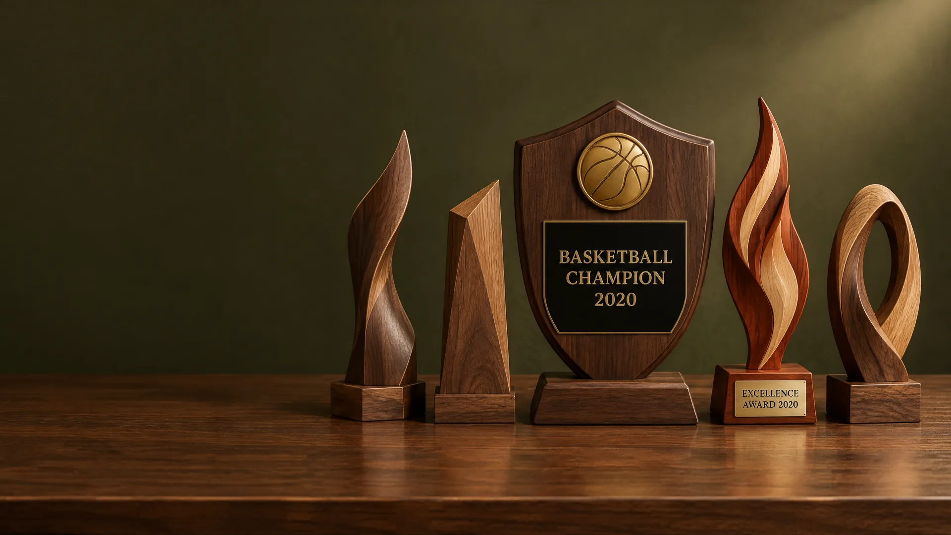 Unbranded custom wood trophy family